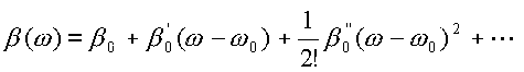 Propagation constant Taylor series.