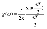 Pulse spectra of unit pulse modulation envelop.