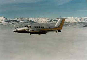 University of Wyoming Raytheon King Air atmospheric research aircraft.